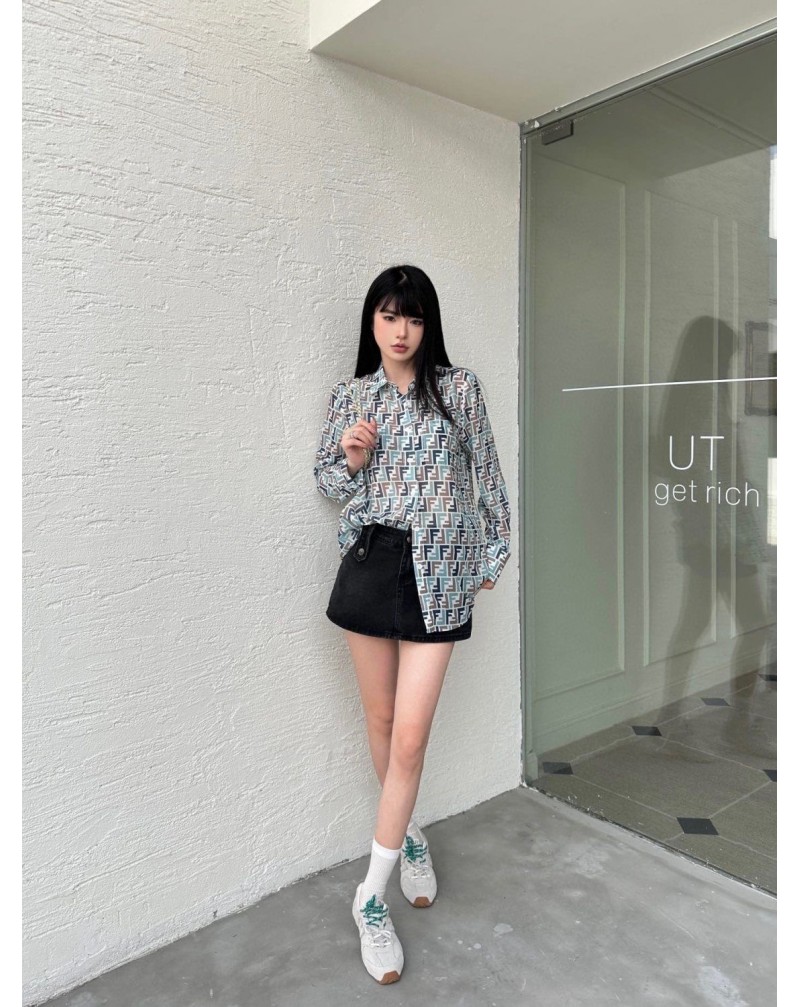 フェンデイ シャツオシャレ女性向け薄手シャツ経典人気