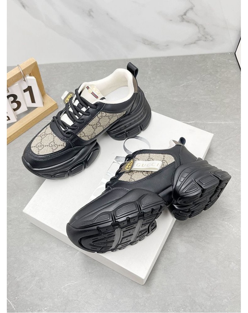 グッチ スニーカー厚底オシャレブランドファッション潮流女性向けシューズ