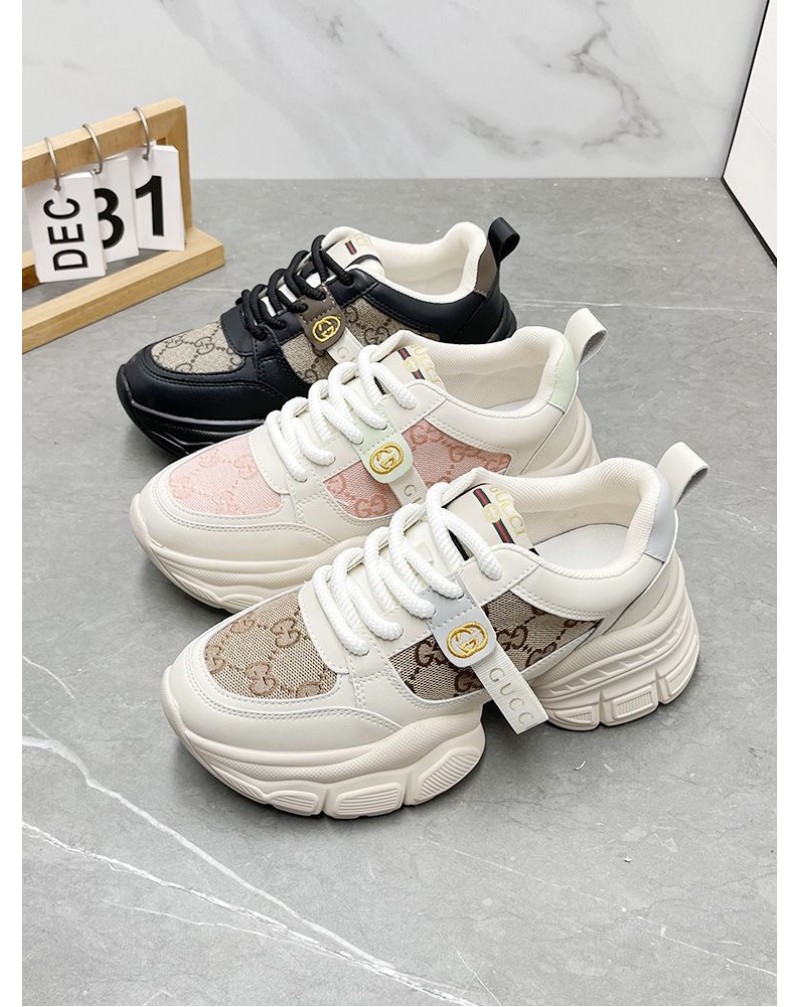 グッチ スニーカー厚底オシャレブランドファッション潮流女性向けシューズ