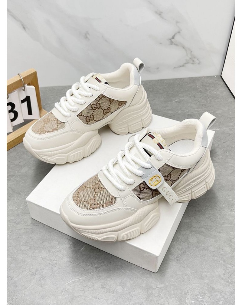 グッチ スニーカー厚底オシャレブランドファッション潮流女性向けシューズ
