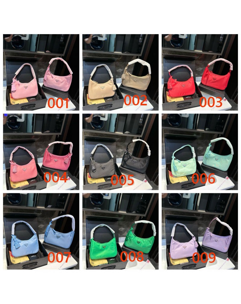 プラダ 脇下のバッグ ファッション簡約 芸能人愛用hoboカバンナイロン耐久性よい