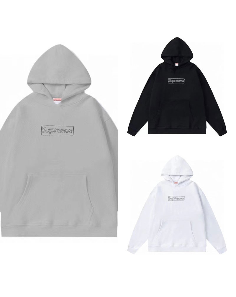 シュプリーム パーカーフード付き男女向け 潮流スウェットトップスコットン製潮流服