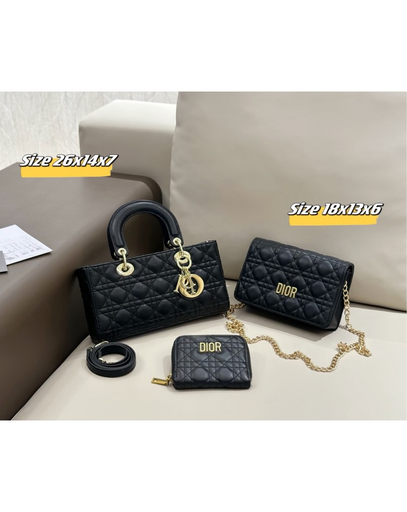 ディオール ショルダーバッグ財布3点セットオシャレ人気
