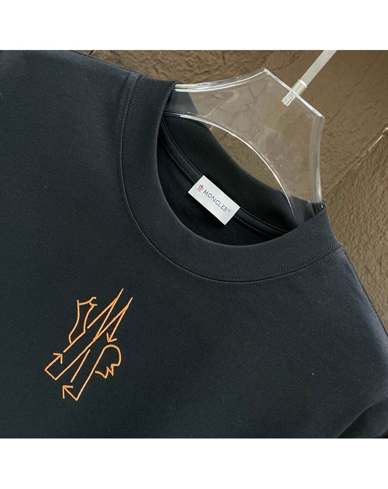 モンクレール Tシャツ半袖精緻刺繍シンプル短袖男女向け