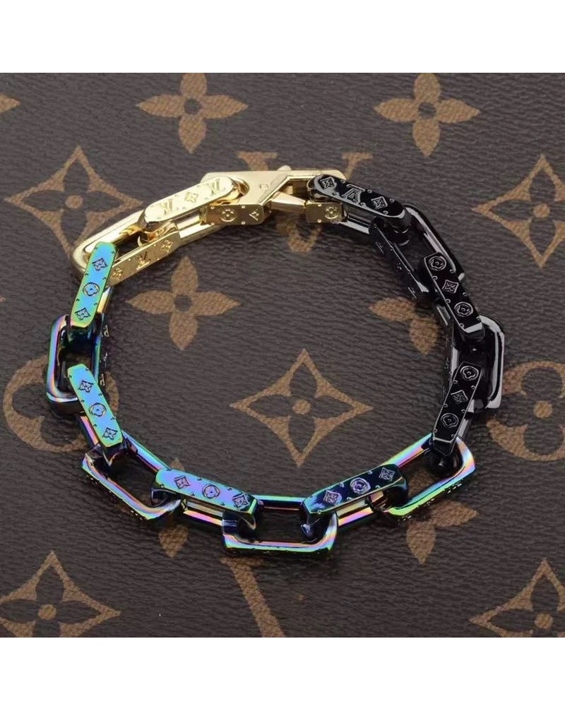 ルイヴィトン ブレスレット オシャレ 潮流個性ヒップホップ キューバブレスレット