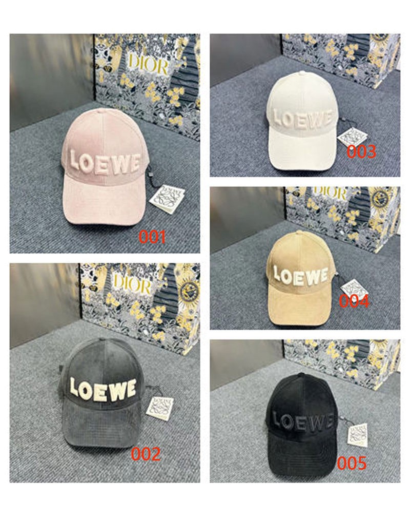 ロエベ キャップ人気ブランド野球帽子立体的刺繍ロゴファッション感