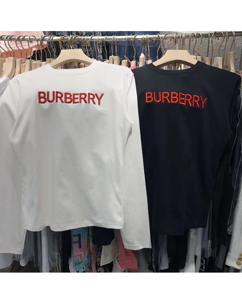 バーバリー ロングシャツ精緻刺繍長袖トップス