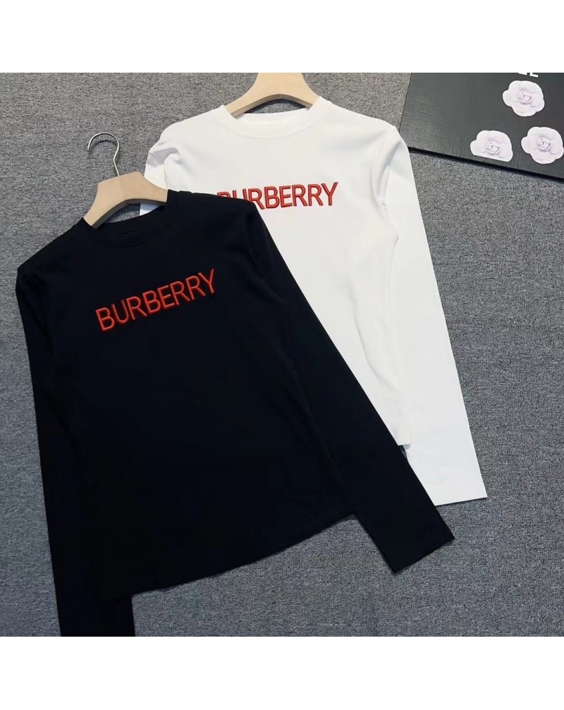 バーバリー ロングシャツ精緻刺繍長袖トップス