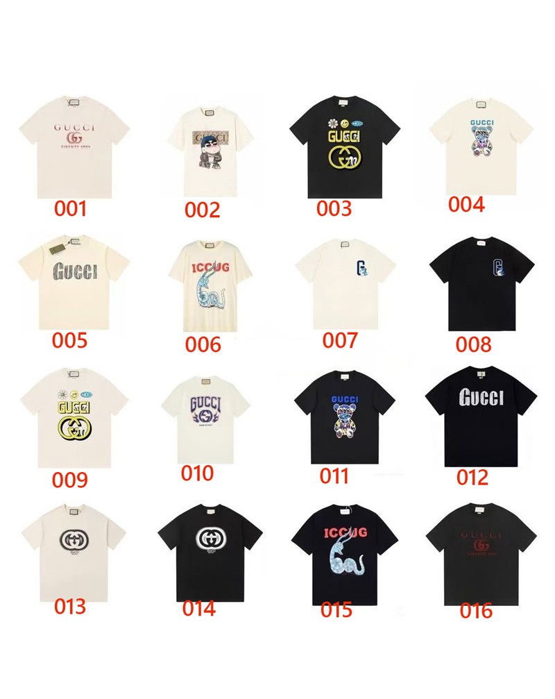 グッチ Tシャツ短袖個性 オシャレプリントティシャツ半袖コットン