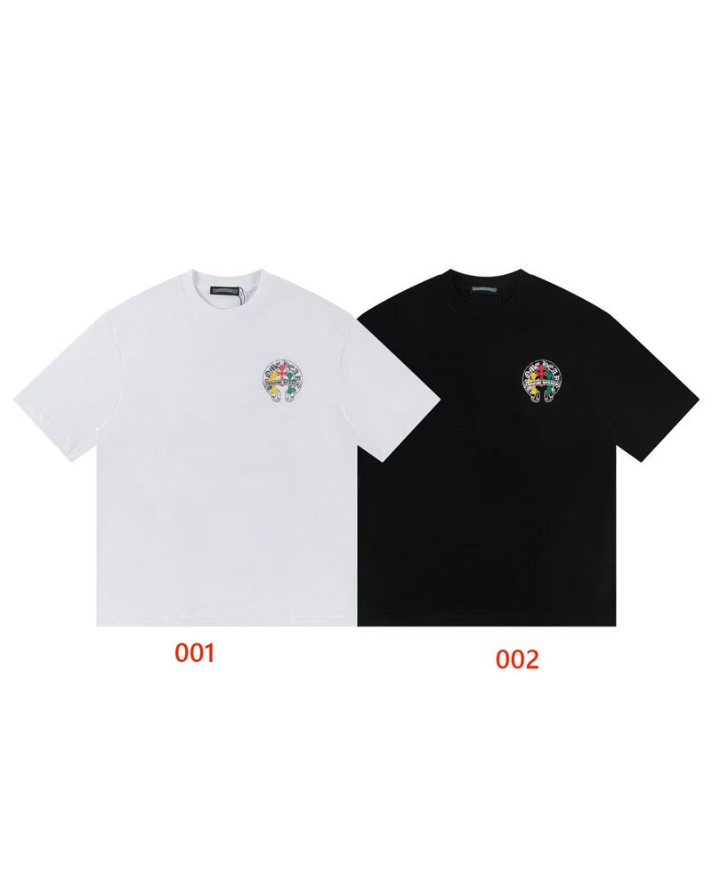 クロムハーツ Tシャツ短袖ペアお揃い 潮流個性 人気ブランドティシャツ半袖