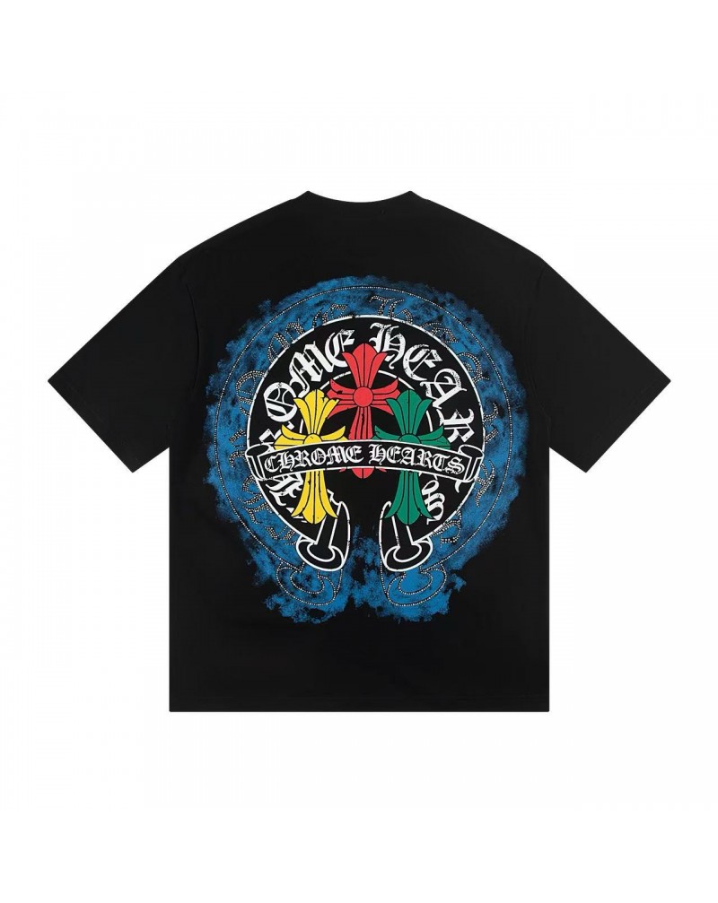 クロムハーツ Tシャツ短袖ペアお揃い 潮流個性 人気ブランドティシャツ半袖