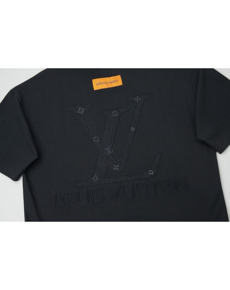 ルイヴィトン Tシャツ半袖 2025年新作超人気ティシャツ精緻刺繍コットン