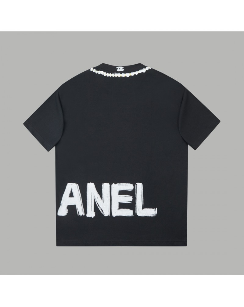 シャネル Tシャツ オシャレ小香風半袖コットン製ブランドティシャツ短袖男女向け