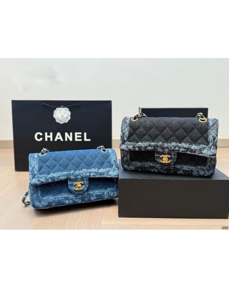 シャネル ショルダーバッグデニム製チェーン肩紐ファッション感女性カバン オシャレ小香風