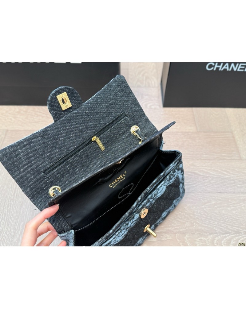 シャネル ショルダーバッグデニム製チェーン肩紐ファッション感女性カバン オシャレ小香風