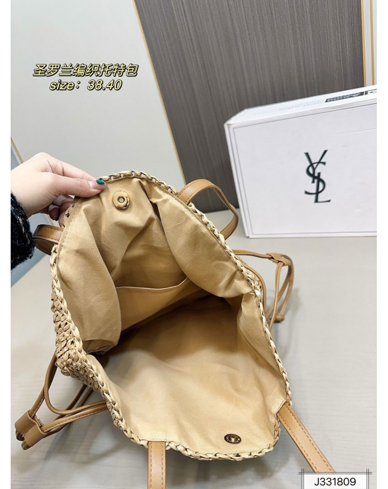 サンローラン カゴバッグ可愛いオシャレリゾート風ショルダーバッグ