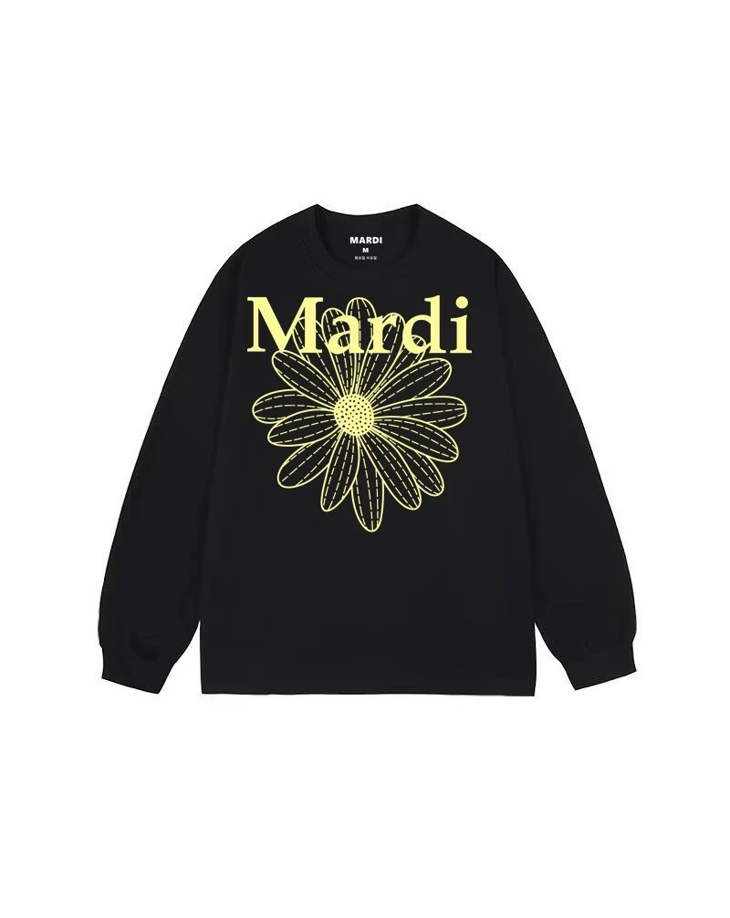 mardi トレーナーきれいおしゃれ花プリント付き潮流韓国風スウェットトップス
