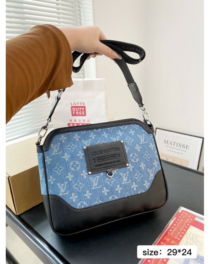 ルイヴィトンショルダーバッグ グッチコーチショルダーバッグ デニムレザー組合せディオール斜め掛けバッグメンズ向け人気