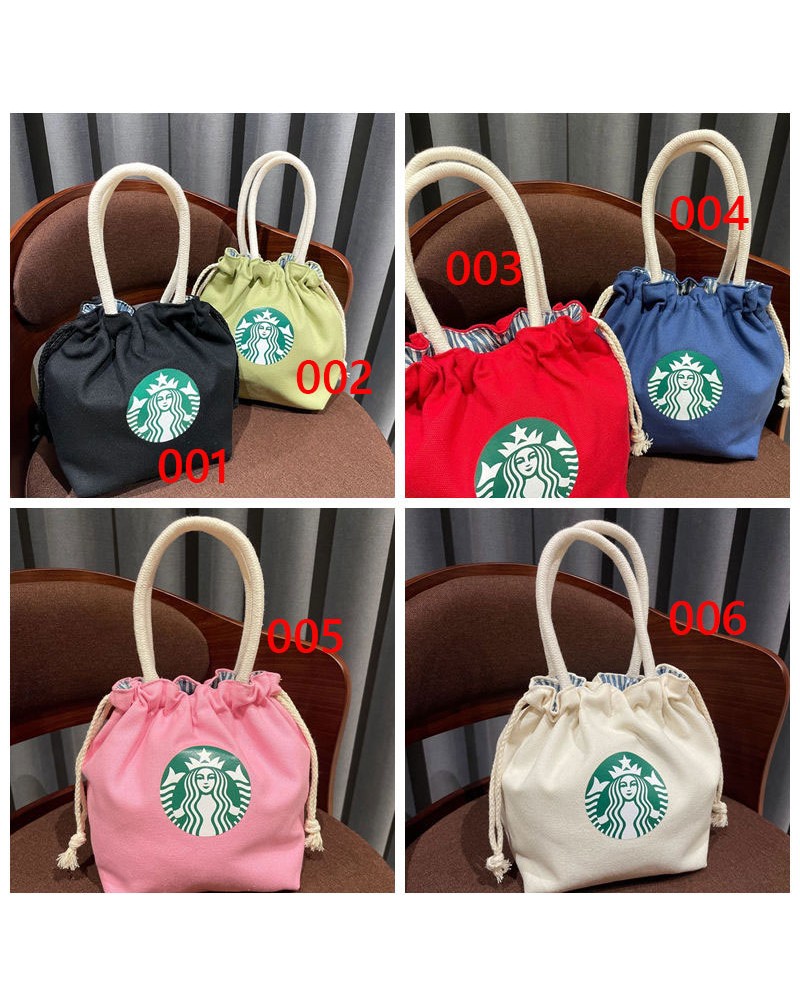 スターバックス ミニハンドバッグスターバックオシャレかわいいスキャンバス製小物収納携帯便利