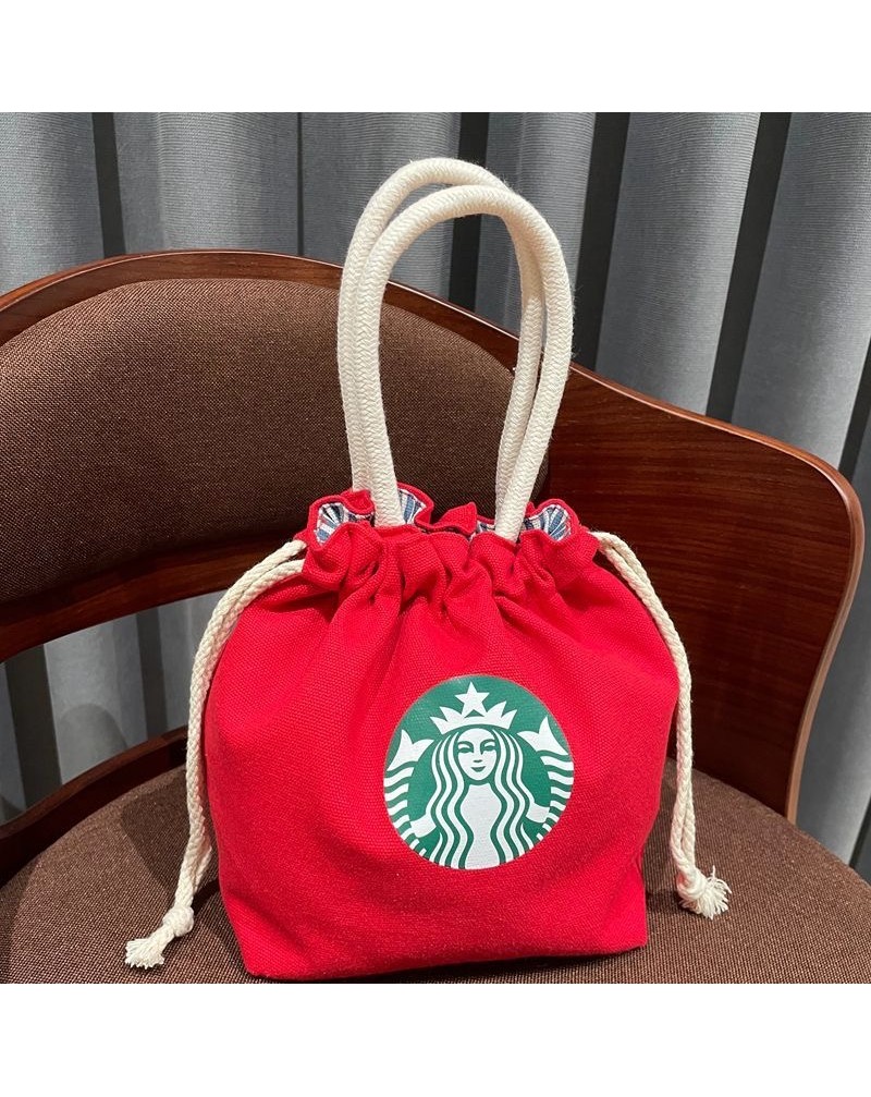 スターバックス ミニハンドバッグスターバックオシャレかわいいスキャンバス製小物収納携帯便利