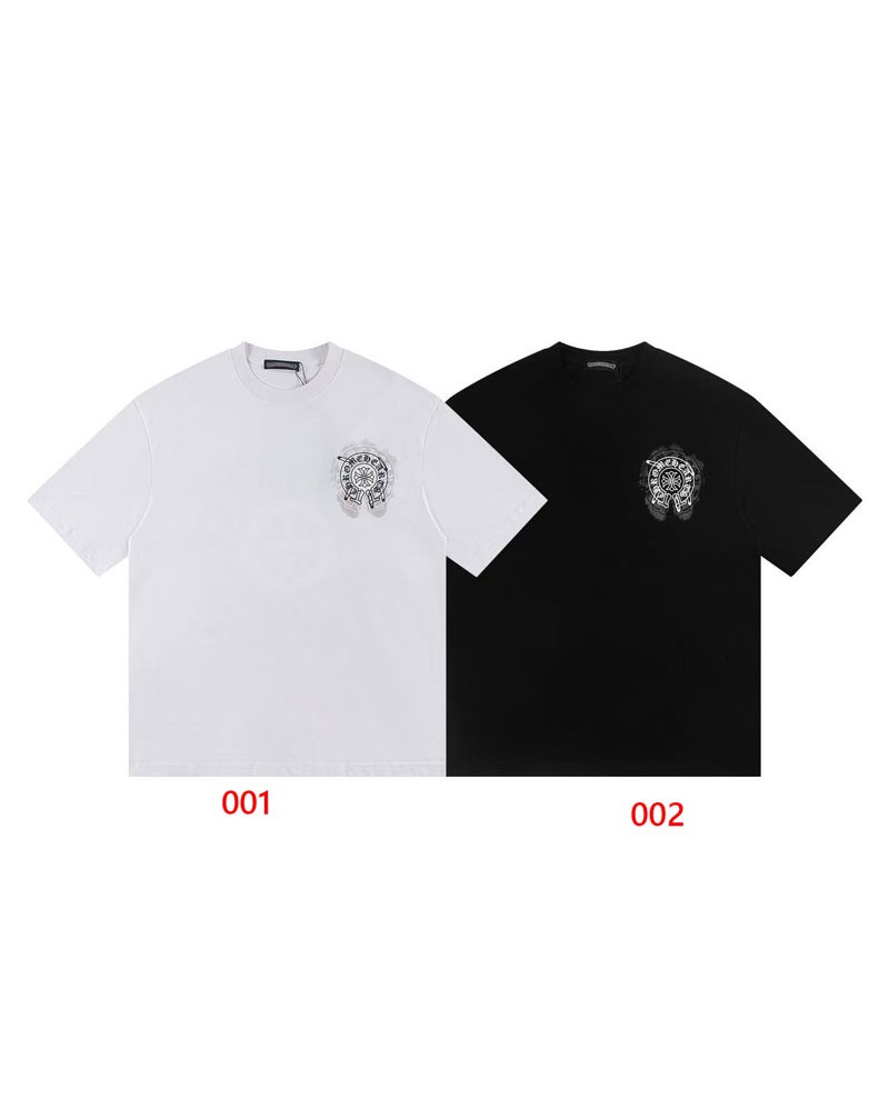 クロムハーツ Tシャツ潮流個性人気ブランド短袖メンズレディース兼用ティシャツコットン製