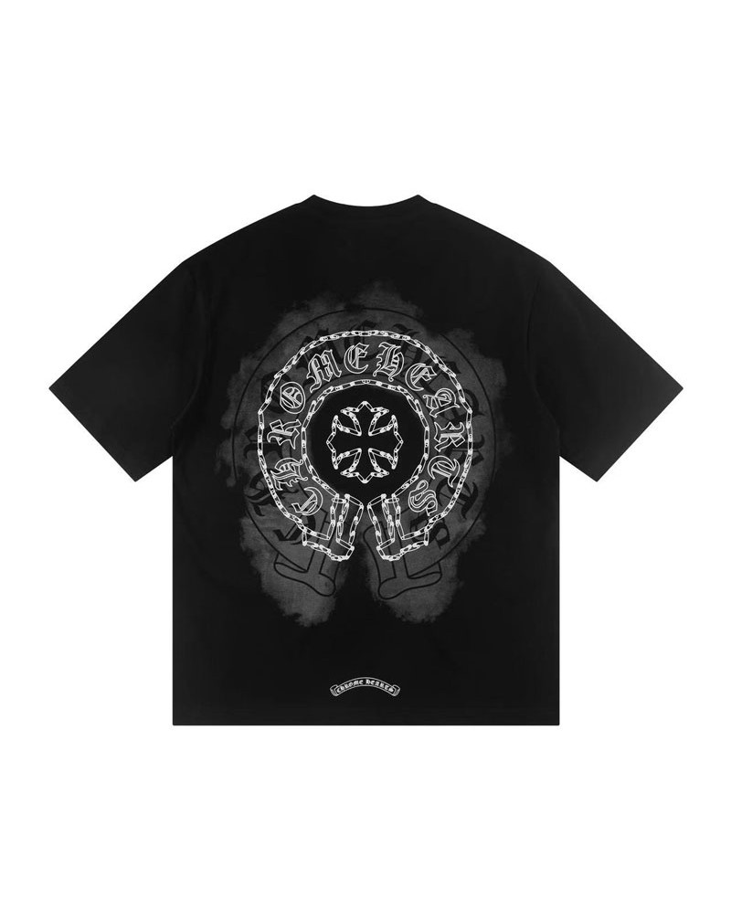 クロムハーツ Tシャツ潮流個性人気ブランド短袖メンズレディース兼用ティシャツコットン製