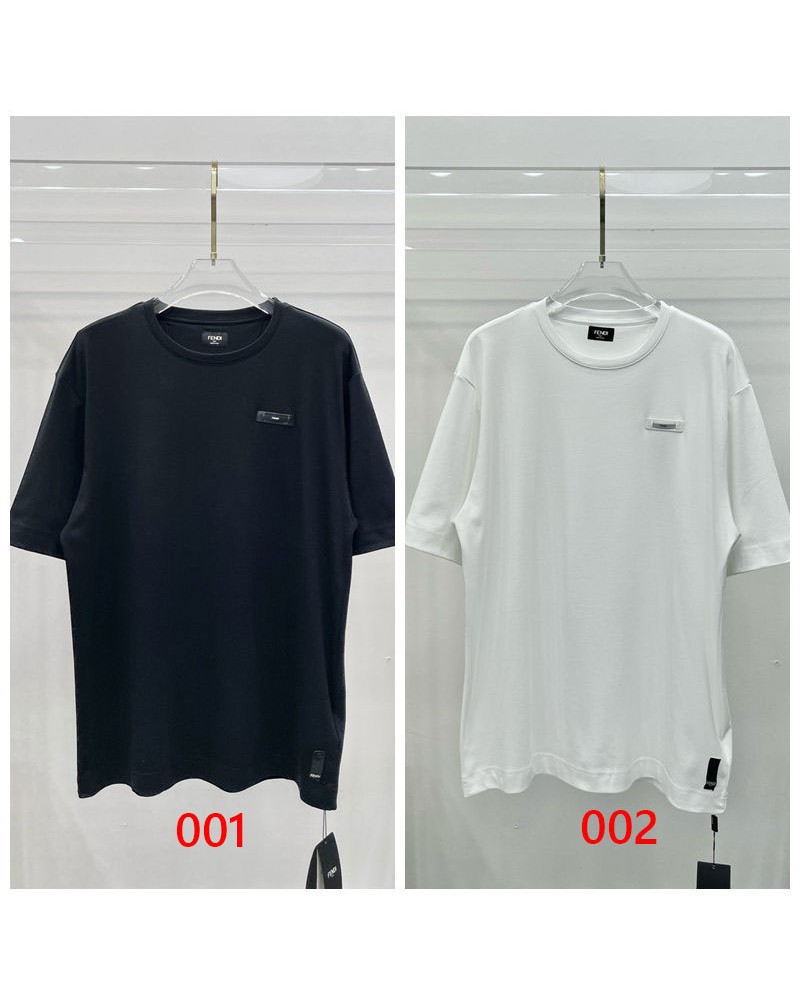 フェンデイ Tシャツ半袖シンプルカジュアルティシャツ短袖コットン製