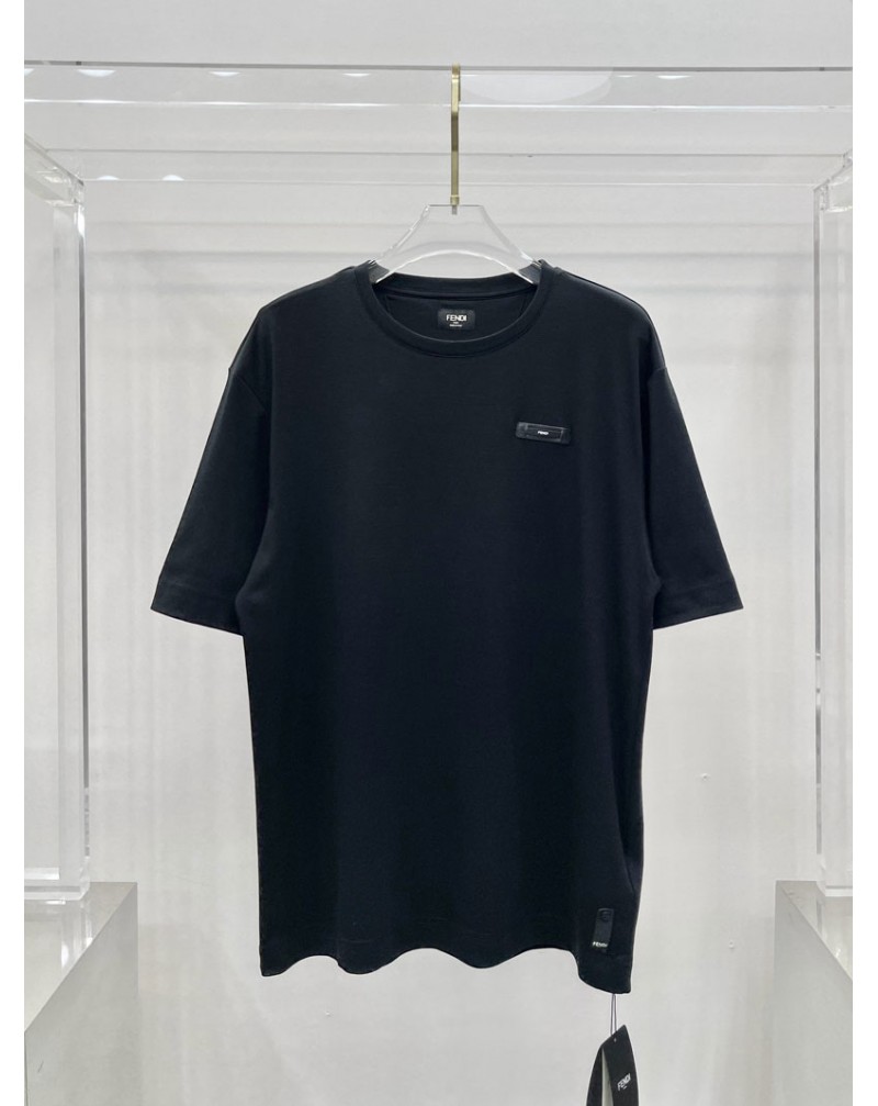 フェンデイ Tシャツ半袖シンプルカジュアルティシャツ短袖コットン製