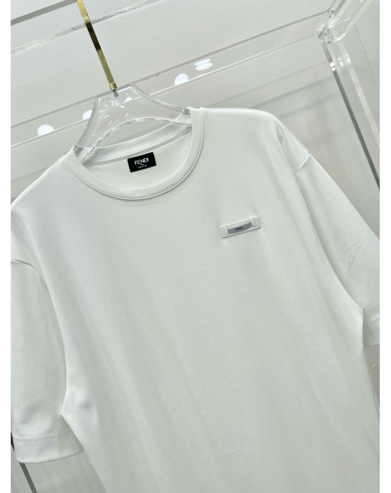 フェンデイ Tシャツ半袖シンプルカジュアルティシャツ短袖コットン製