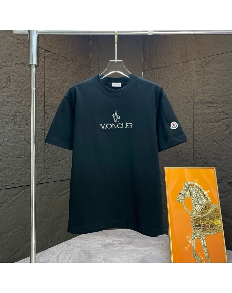 モンクレール Tシャツ短袖コットン精緻刺繍ティシャツトップス男女兼用