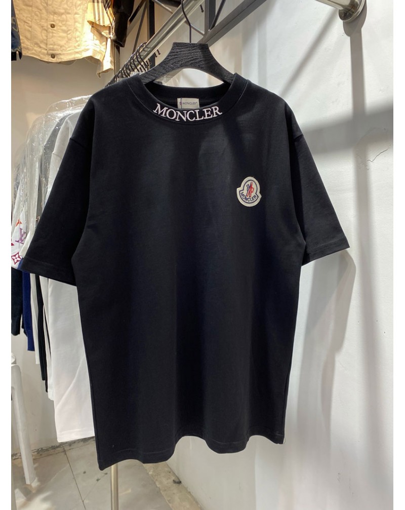 モンクレール  Tシャツ短袖潮流カジュアルティシャツコットン製精緻刺繍男女兼用