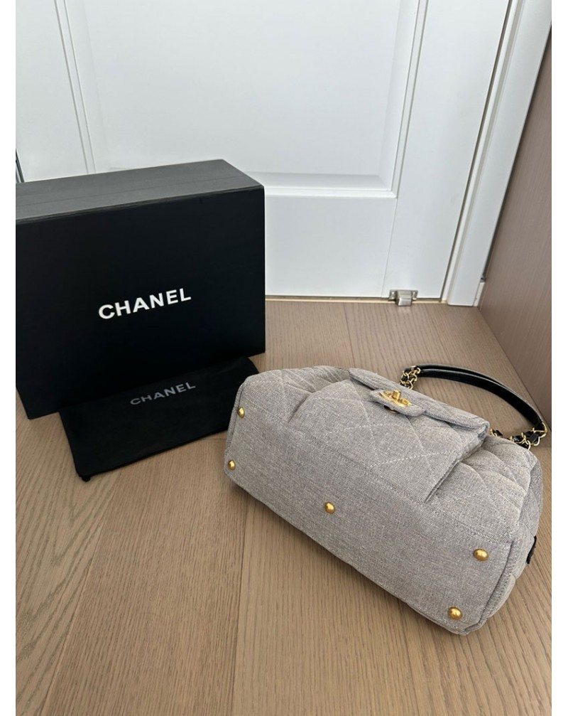 シャネル ショルダーバッグデニム製ボーリングカバン耐摩擦耐久性よい高品質超人気小香風