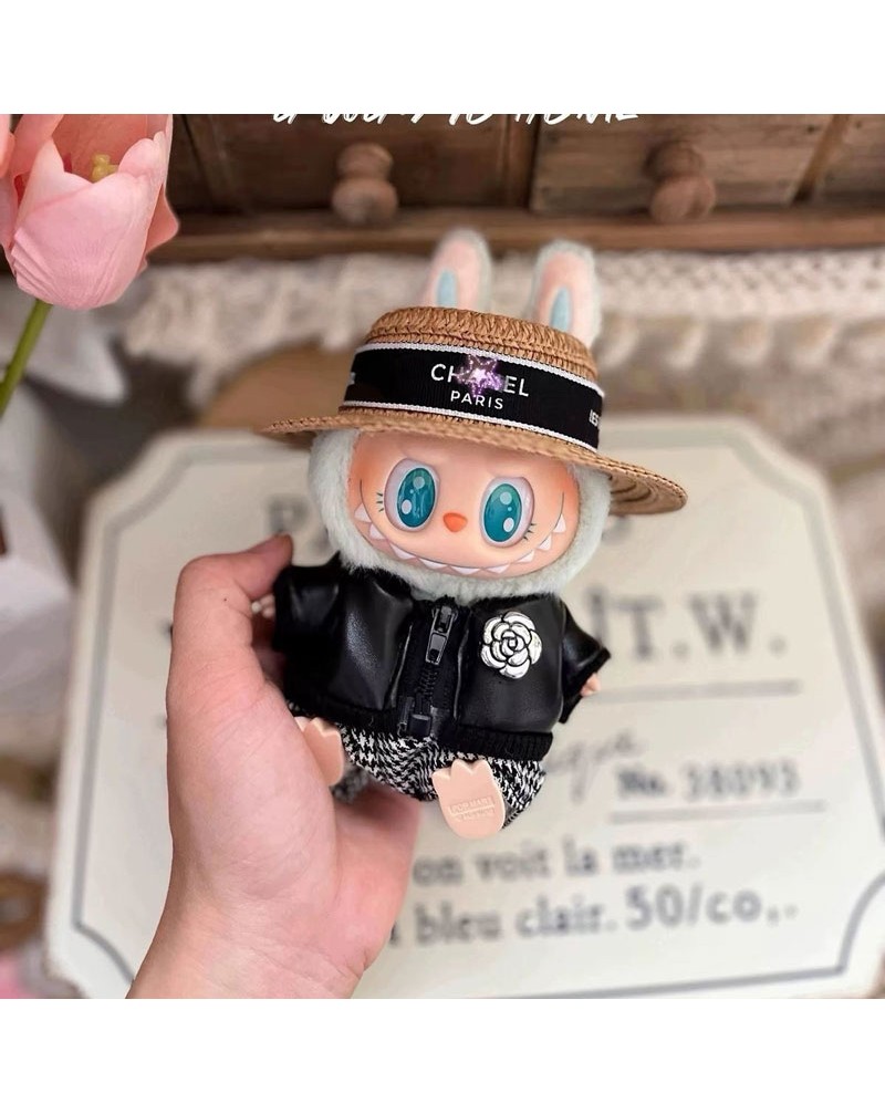 かわいい人形LABUBUのアクセサリーサイズ17cm 服帽子パンツカバンおしゃれ小香風(人形自体は含まれてない)
