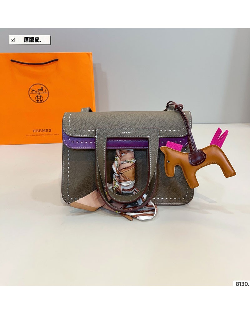 エルメス ショルダーバッグ高品質牛革製人気ブランド斜め掛けバッグオシャレ混色