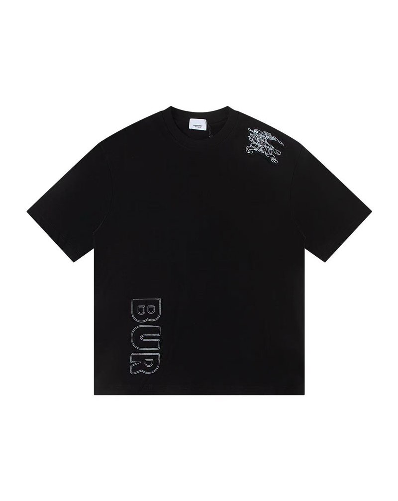 バーバリー  Tシャツ短袖 オシャレ新品2025SS 精緻刺繍ティシャツトップスコットン男女向けカジュアルファッション半袖丸首