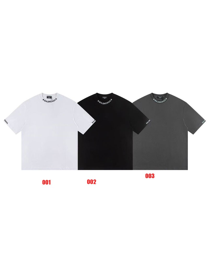 バレンシアガ Tシャツおしゃれ韓国風半袖男女兼用精緻刺繍ティシャツ短袖コットン製ソフト