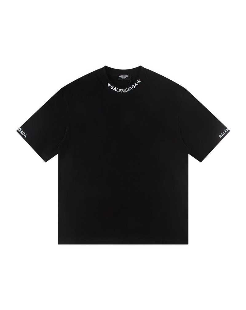 バレンシアガ Tシャツおしゃれ韓国風半袖男女兼用精緻刺繍ティシャツ短袖コットン製ソフト