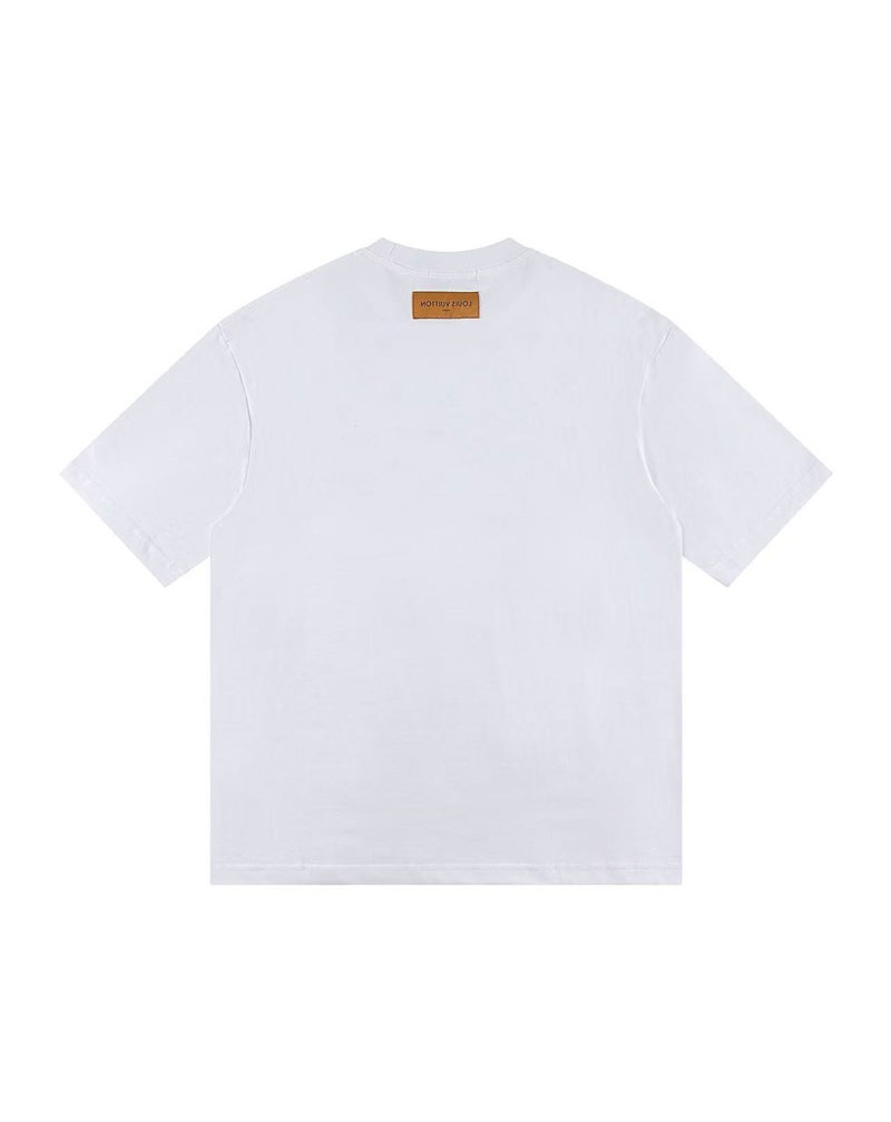 ルイヴィトン Tシャツ オシャレ新作精緻刺繍半袖トップス人気ファッションティシャツ短袖