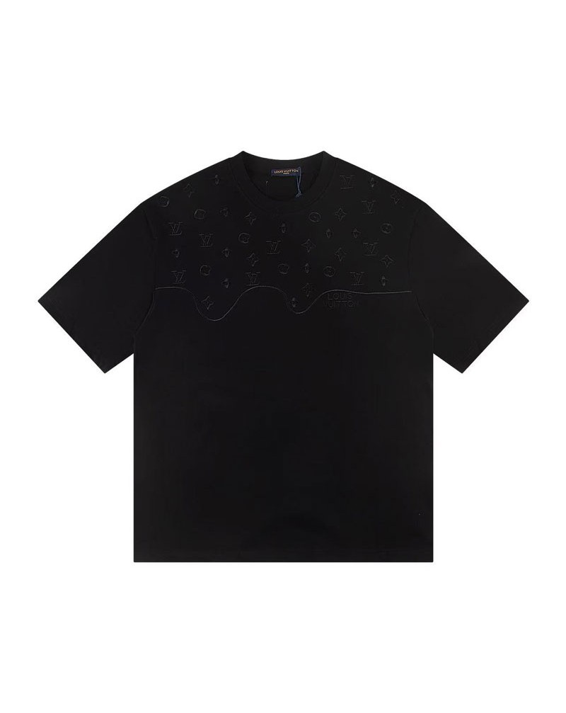 ルイヴィトン Tシャツ オシャレ新作精緻刺繍半袖トップス人気ファッションティシャツ短袖