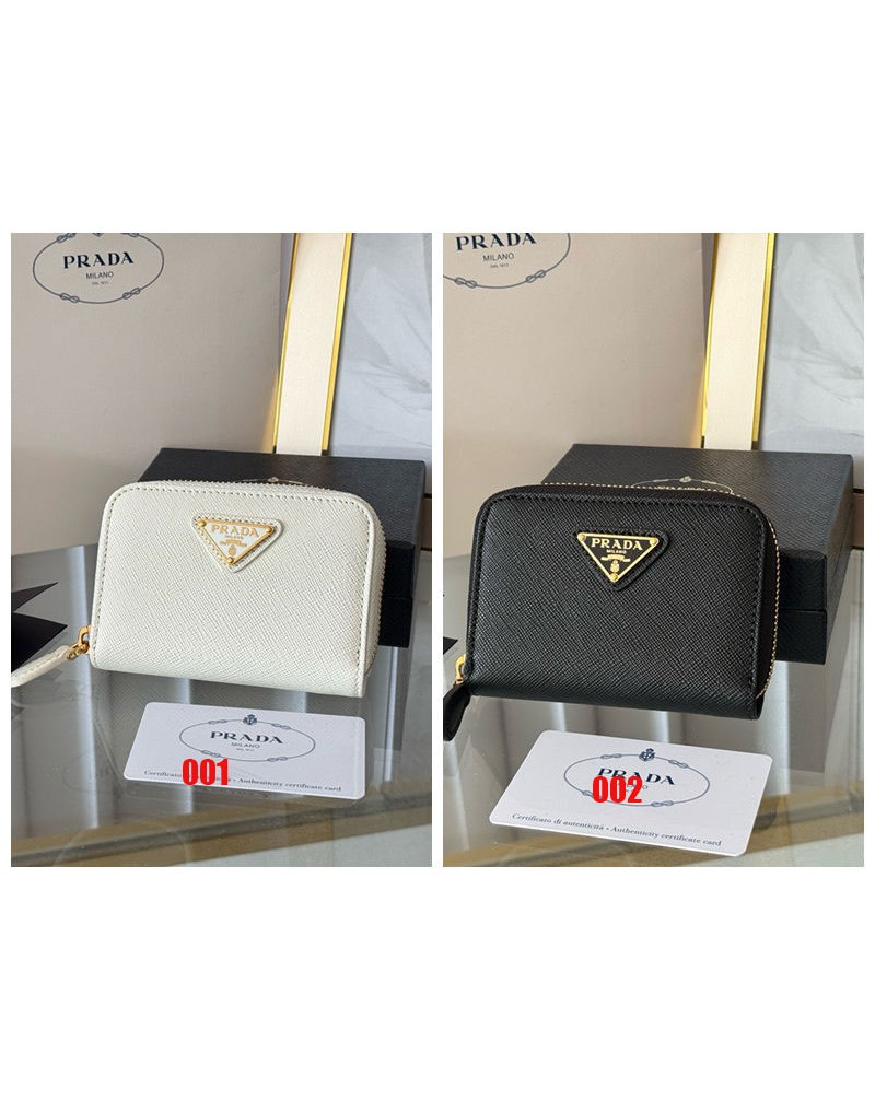 プラダ 小銭入れカード収納ケースオシャレ シンプルファッション男女兼用高品質革製