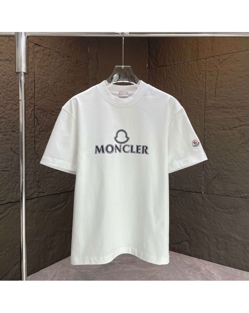 モンクレール Tシャツ短袖コットン製男女向けオシャレティシャツ半袖潮流人気売れ筋