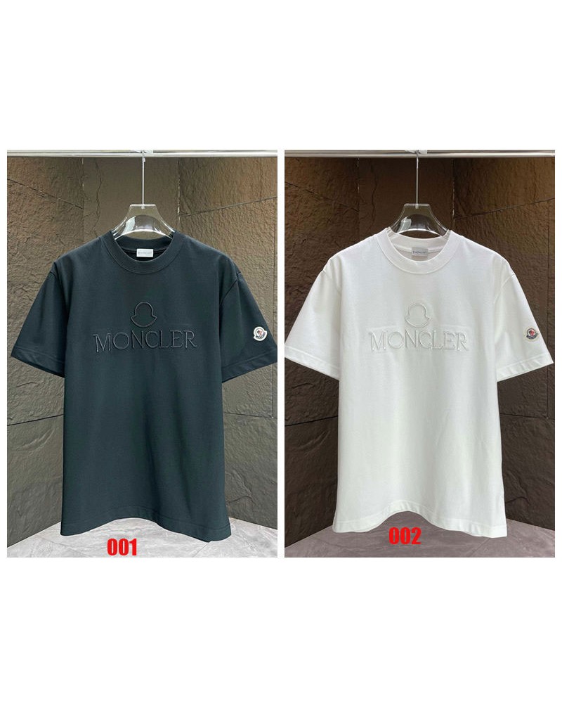 モンクレール Tシャツ 潮流短袖刺繍ロゴ男女兼用ティシャツ半袖トップス人気簡約