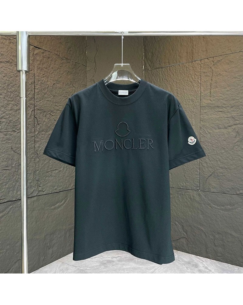 モンクレール Tシャツ 潮流短袖刺繍ロゴ男女兼用ティシャツ半袖トップス人気簡約
