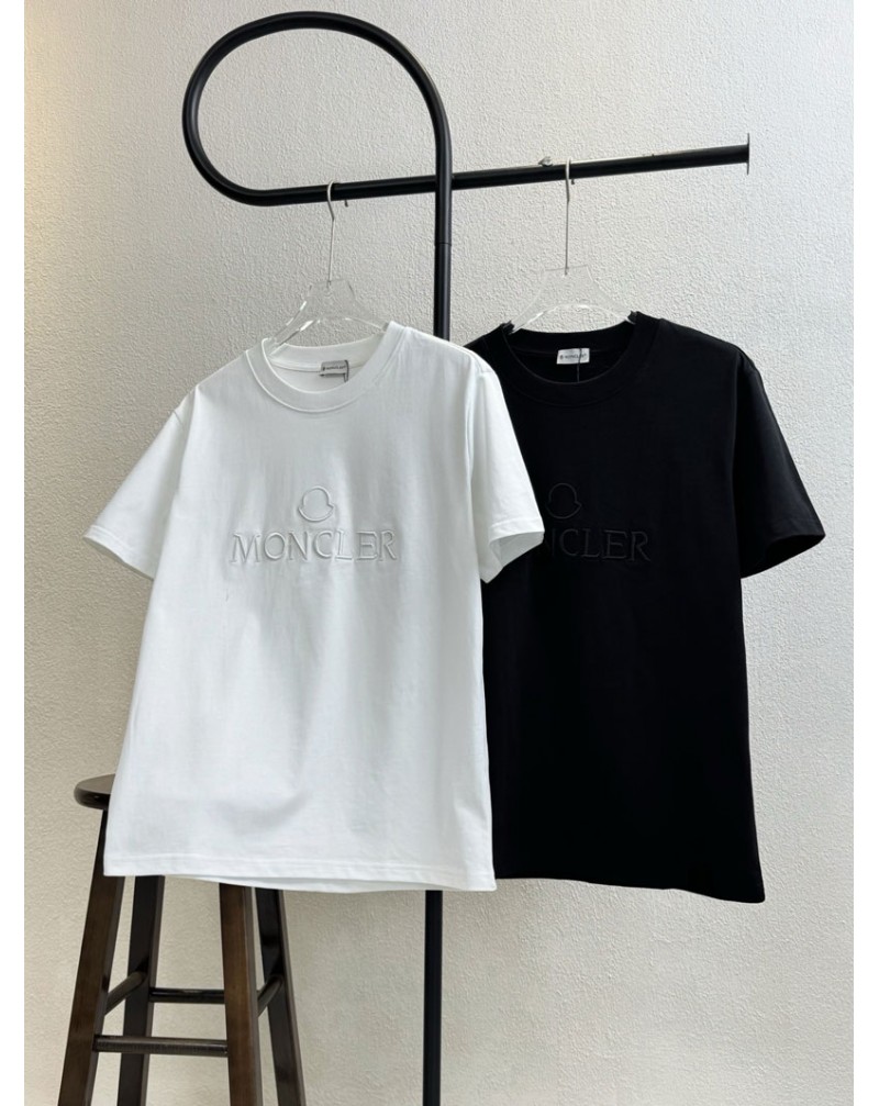 モンクレール  Tシャツ  ペアお揃いオシャレ潮流個性コットンティシャツ半袖精緻刺繍