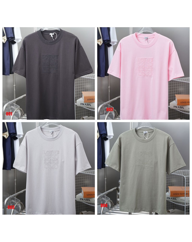 ロエベ Tシャツ短袖オシャレカジュアル精緻刺繍ティシャツ半袖高品質コットン製
