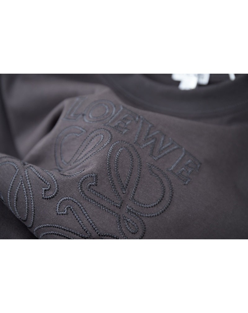 ロエベ Tシャツ短袖オシャレカジュアル精緻刺繍ティシャツ半袖高品質コットン製