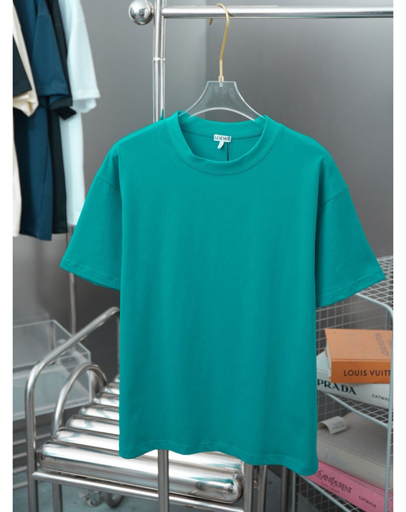 ロエベ  Tシャツ男女兼用オシャレ新品短袖刺繍半袖コットンカジュアル潮流簡約