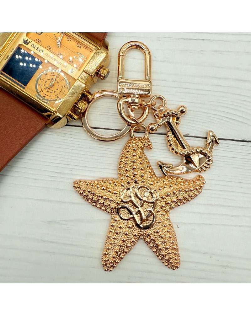 ルイヴィトン キーホルダーオシャレ可愛いヒトデペンダントキーリング