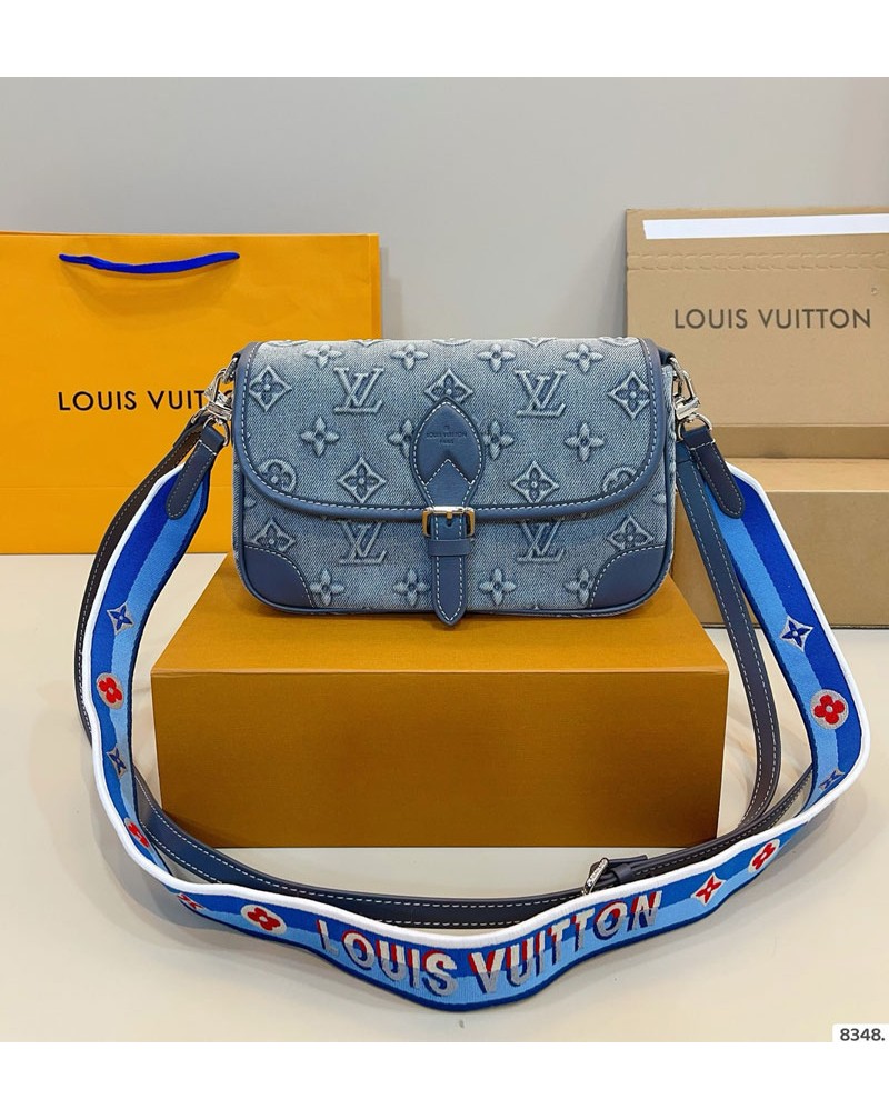 ルイヴィトン バッグオシャレデニム製人気ショルダーバッグ高品質精緻浮き彫りモノグラム