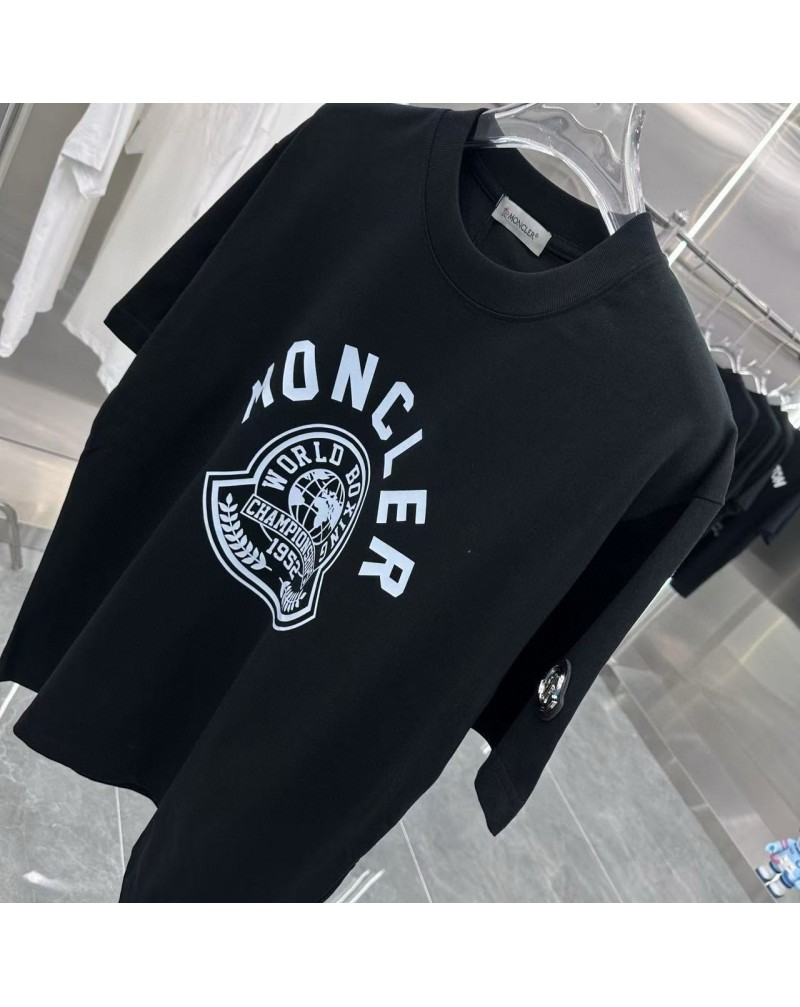 モンクレール  Tシャツオシャレ潮流短袖男女向け人気半袖トップスコットン製